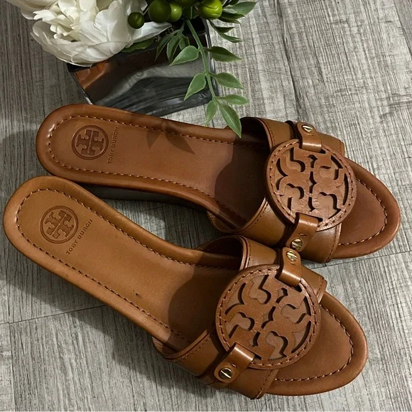 Tory Burch Leather Wedges - Picture 13 of 16